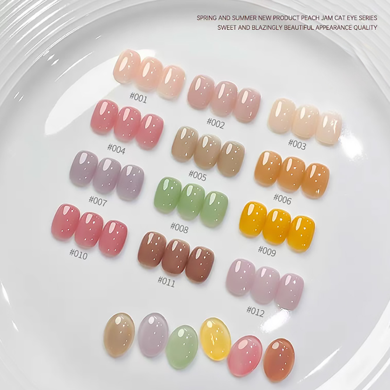 Resin Art Equipment - 1-12 ชิ้น ZH ยาทาเล็บเจล ซีรีส์ Jam