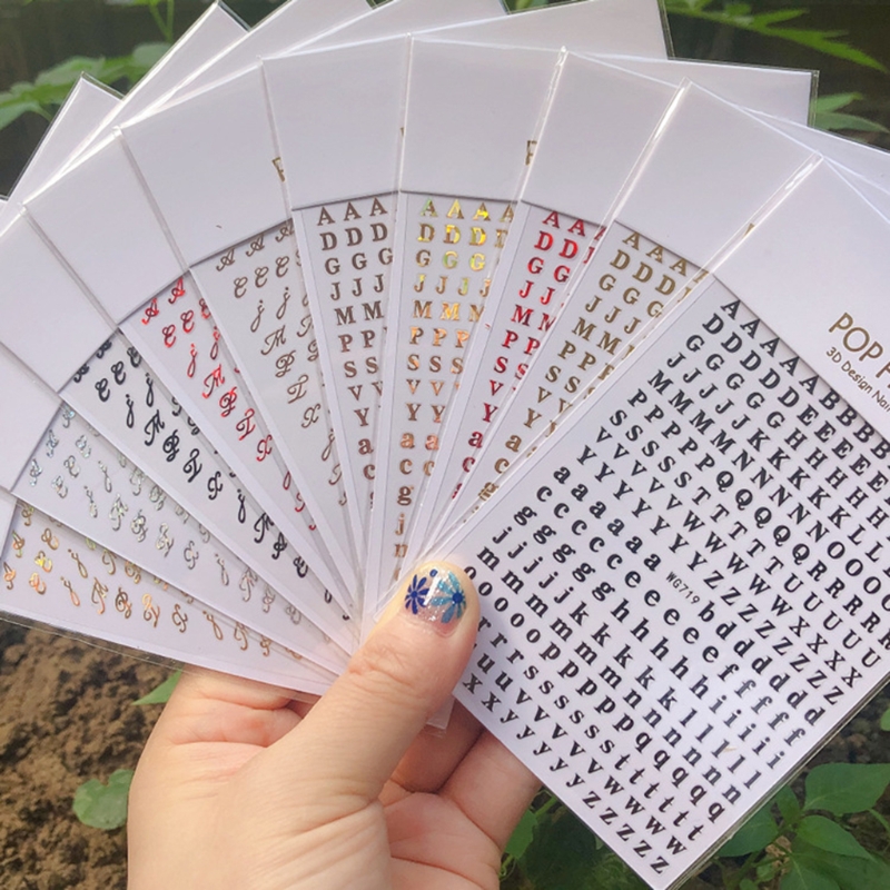 สติกเกอร์ตกแต่งเล็บตัวอักษรภาษ - Resin Art Alphabet บทวิจารณ์และราคา