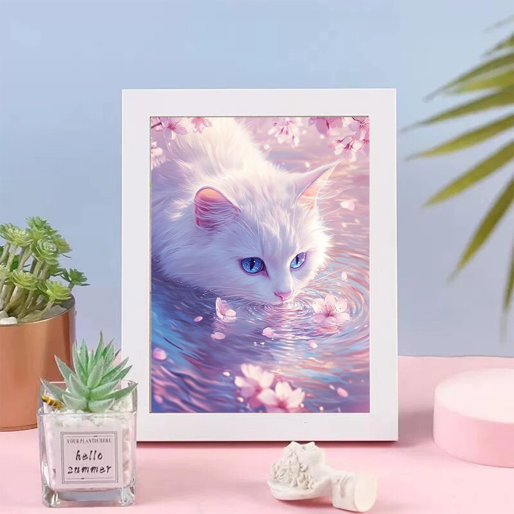 ภาพวาดเพชร 5 มิติ ลายแมว ของขว - Resin Art Wallpaper บทวิจารณ์และราคา
